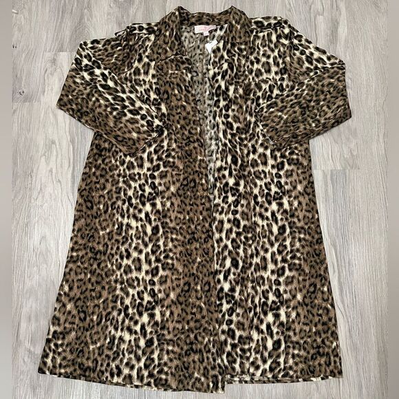 Laurie Felt Cheetah Print Duster Large NWT - Picture 4 of 5